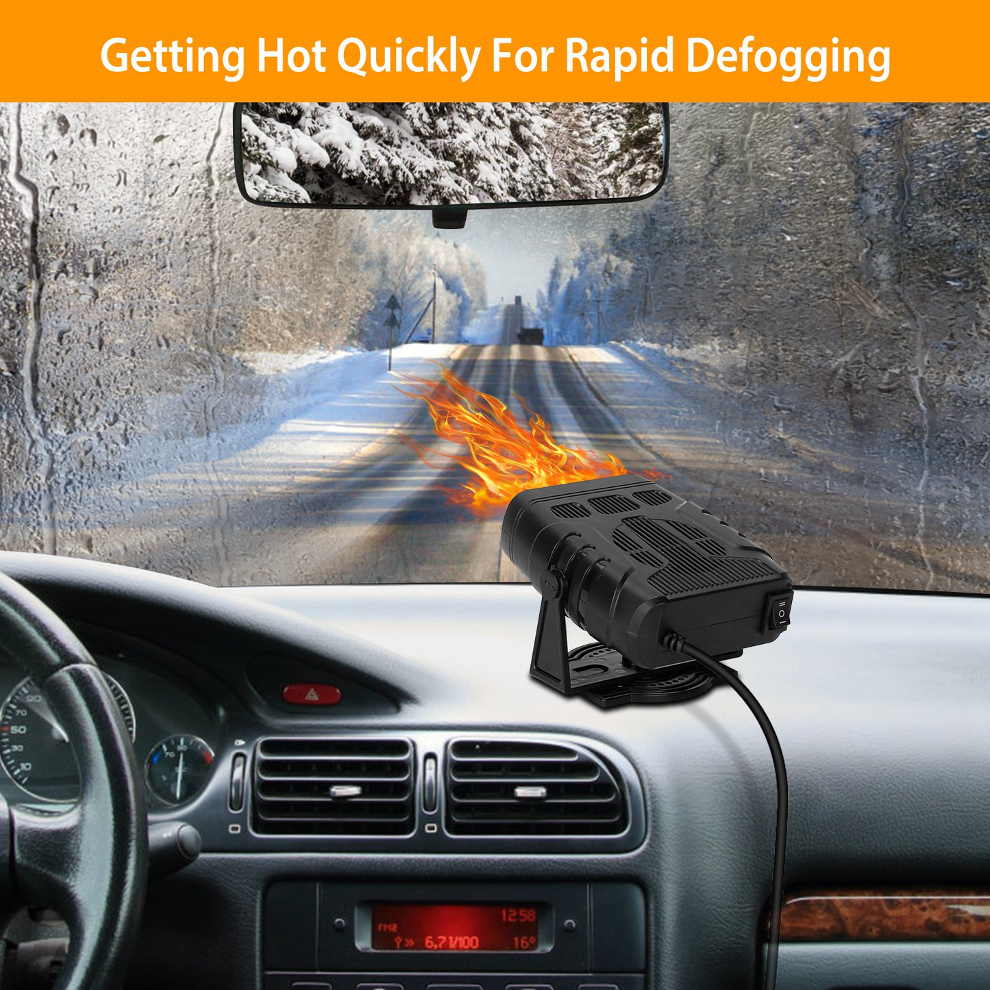 Portable Car Heater & Defroster (12V / 24V)