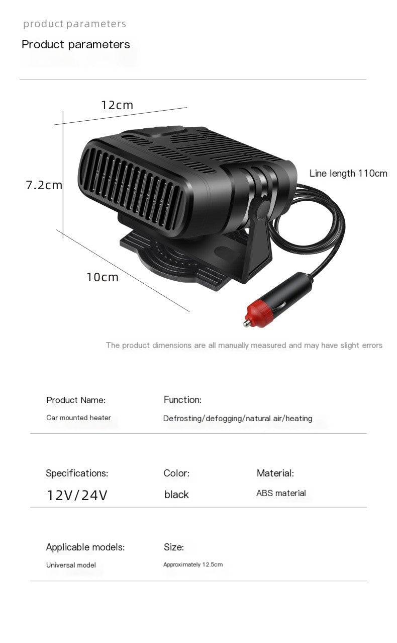 Portable Car Heater & Defroster (12V / 24V)