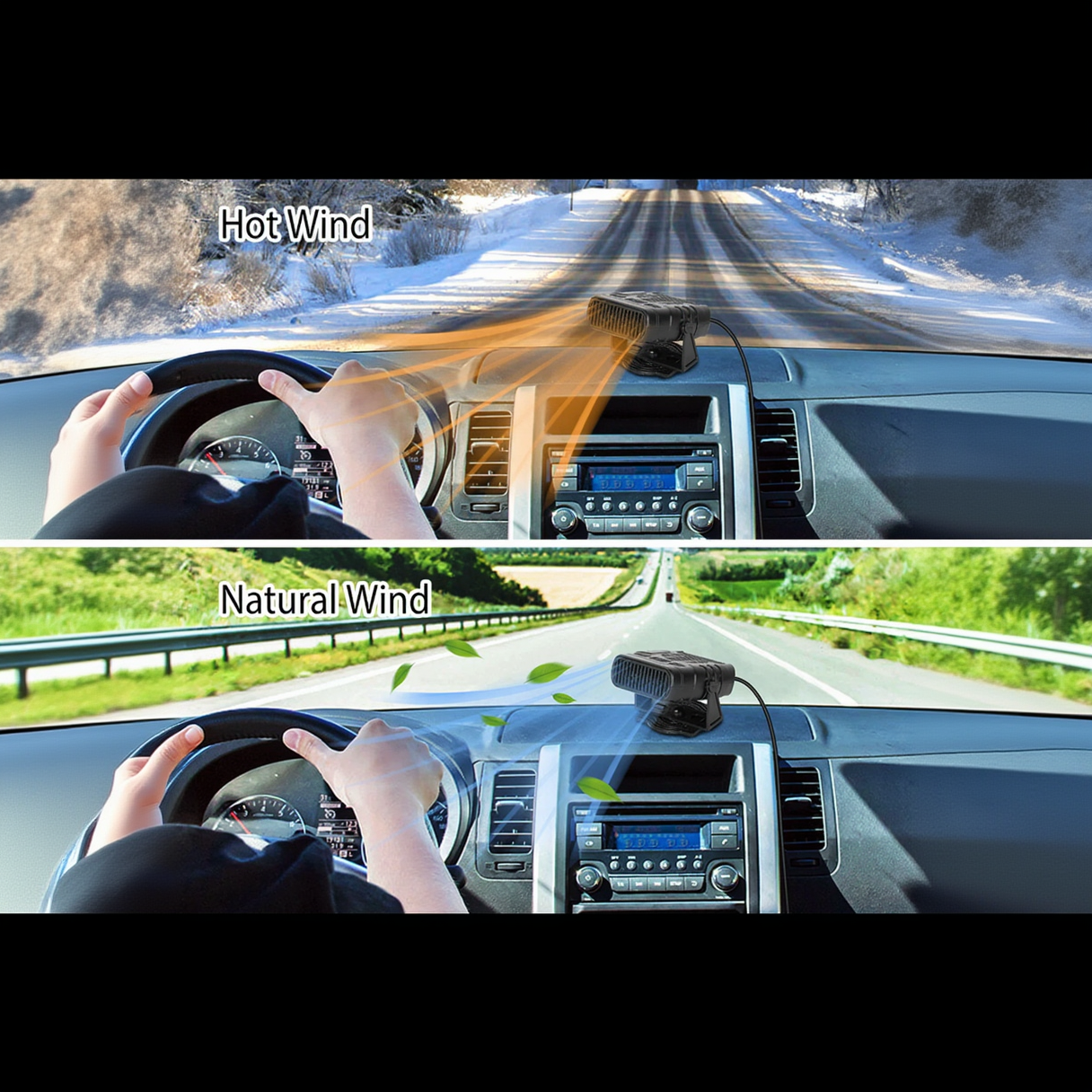 Portable Car Heater & Defroster (12V / 24V)